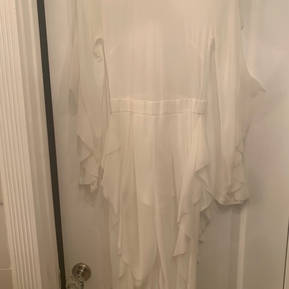 White sheer jumpsuit